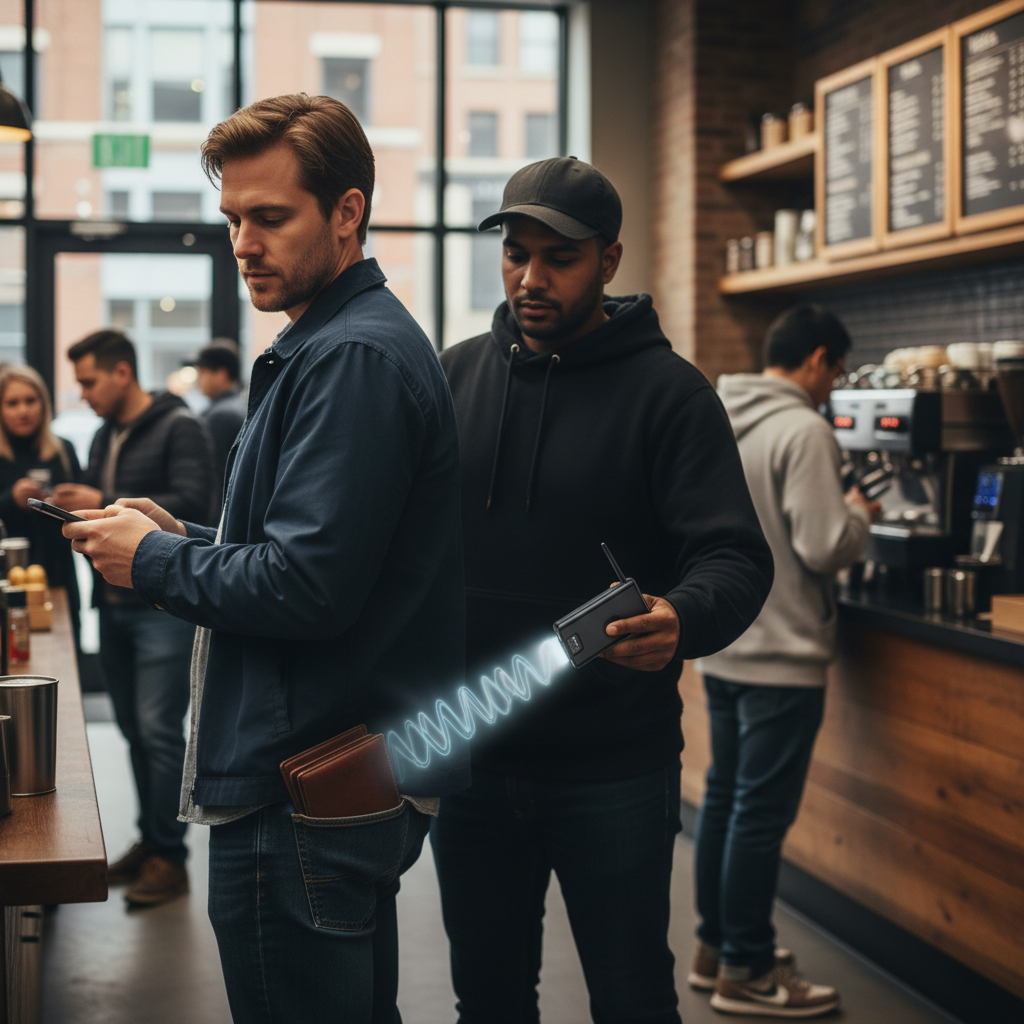 Robo RFID en cafetería - Protección de tarjetas